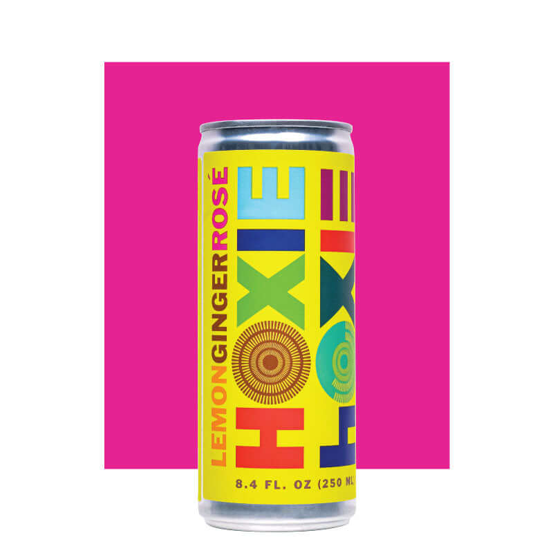 HOXIE Lemon Ginger Rose - A Natural Wine Spritzer Made With - Rosé Wine, Water, Natural Extracts and Botanicals