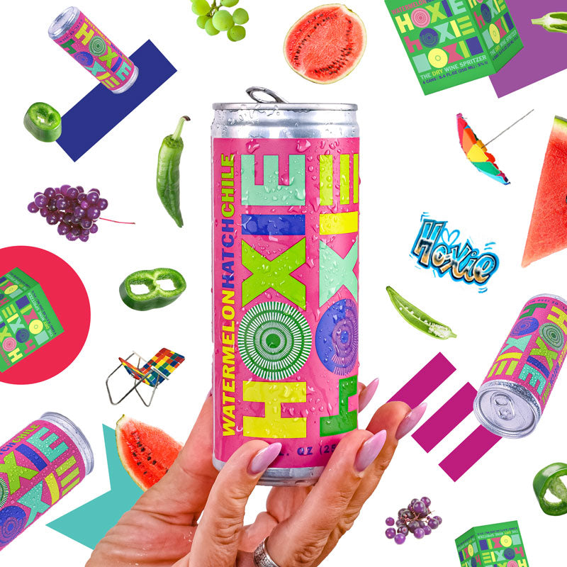 HOXIE Watermelon Chile - A Natural Wine Spritzer made with - White Wine, Water, Natural Extracts and Botanicals