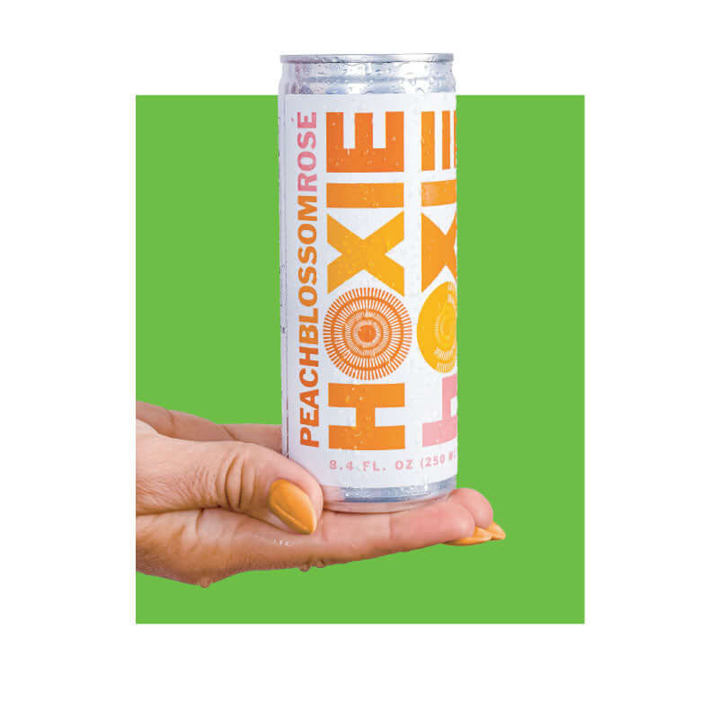 Can of HOXIE Dry Wine Spritzer Peach Blossom Rose