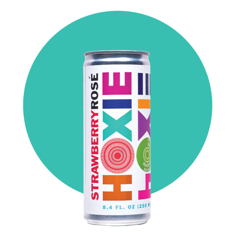 HOXIE Strawberry Rose - A Natural Wine Spritzer Made With - Rosé Wine, Water, Natural Extracts and Botanicals 